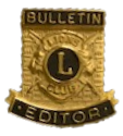 Lehden toim. merkkki Bulletin Ed Button
