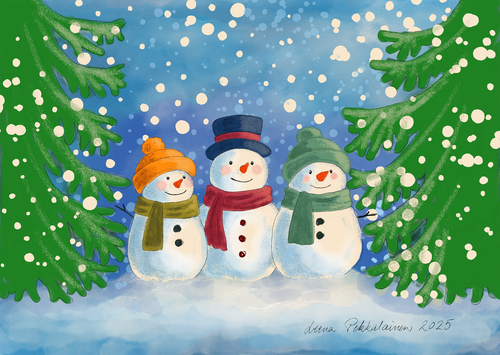 Lumiukot - TAITTOKORTTI